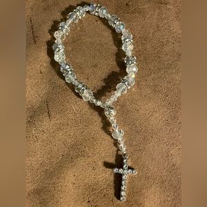 Rosary Bracelet with jeweled Cross